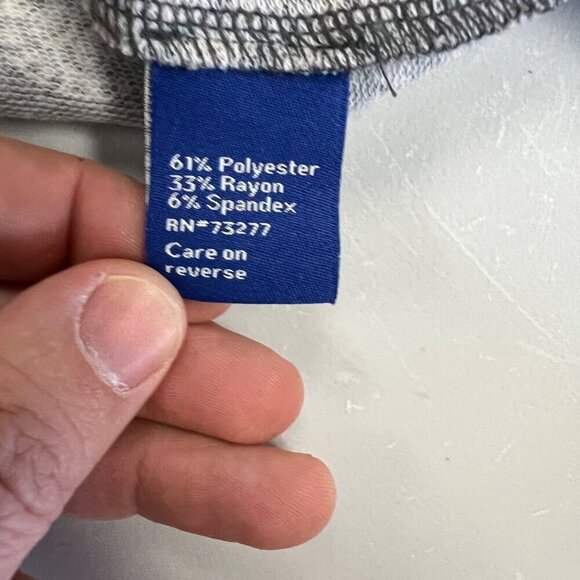 Apt. 9 Women's Long Ladder Sleeve Top Gray/Multi Size Small - Picture 9 of 9